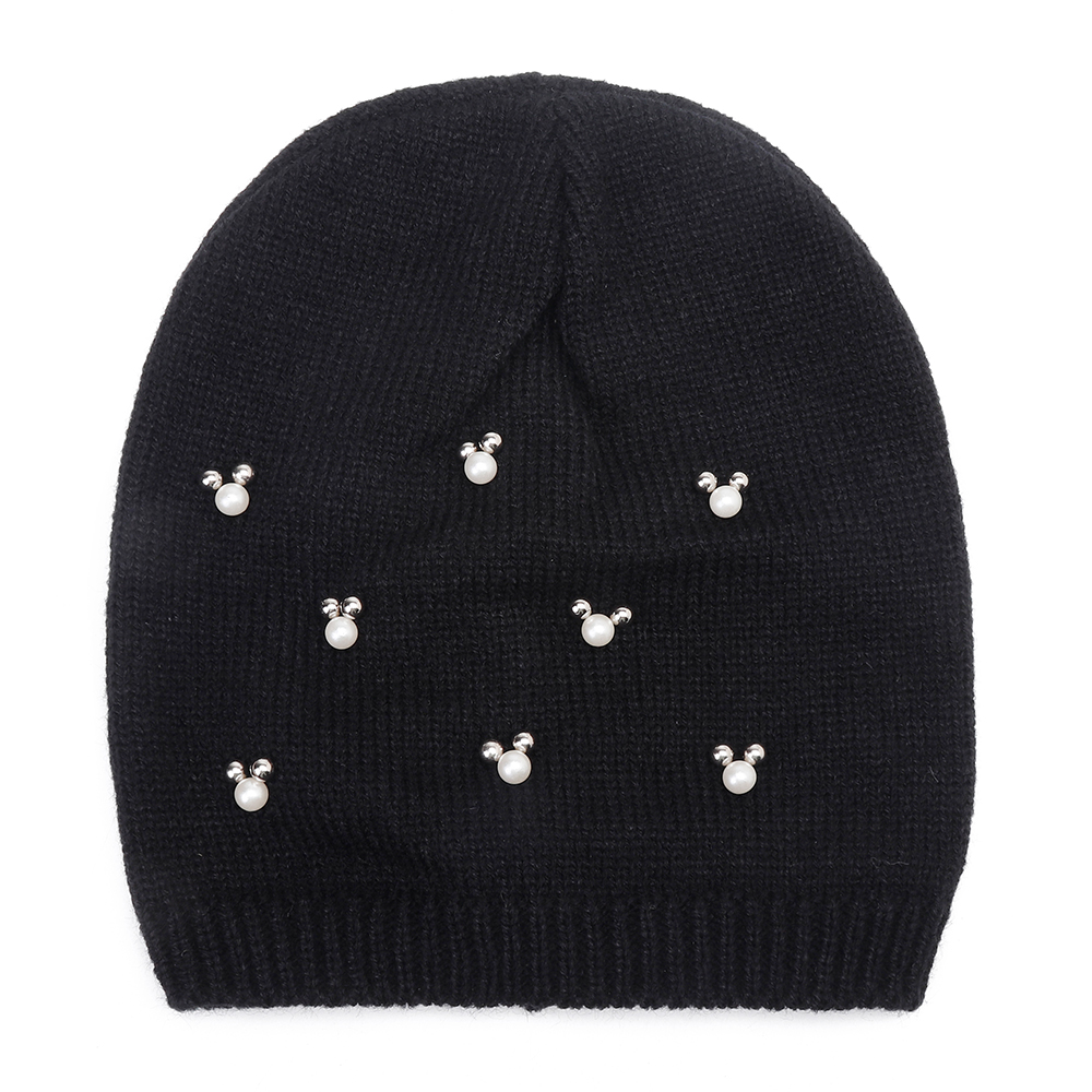 Women-Warm-Pearl-Deco-Knitted-Hat-Knit-Beanie-Cap-1406400