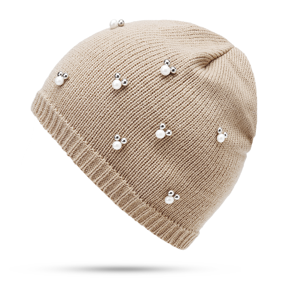 Women-Warm-Pearl-Deco-Knitted-Hat-Knit-Beanie-Cap-1406400