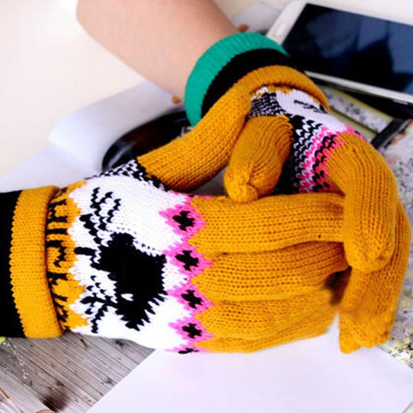 Women-Warm-Printed-Knitted-Five-Finger-Gloves-954896