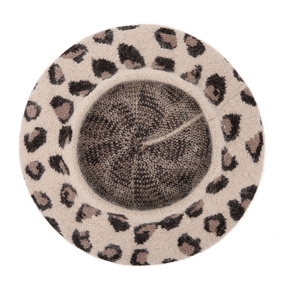 Women-Warm-Retro-Leopard-Rabbit-Fur-Knit-Beret-Hat-Pumpkin-Octagon-Caps-Painter-Hat-1374340