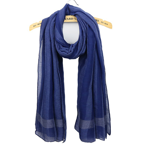 Women-Warm-Stripes-Cotton-Shawl-Travel-Leisure-Big-Size-Square-Scarf-1188662