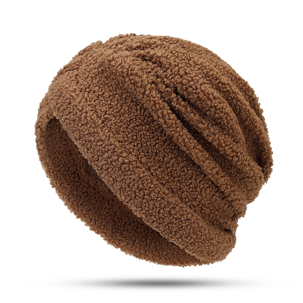 Women-Warm-Teddy-Plush-Hat-Casual-Leisure-Turban-Cap-Nightcap-1367446