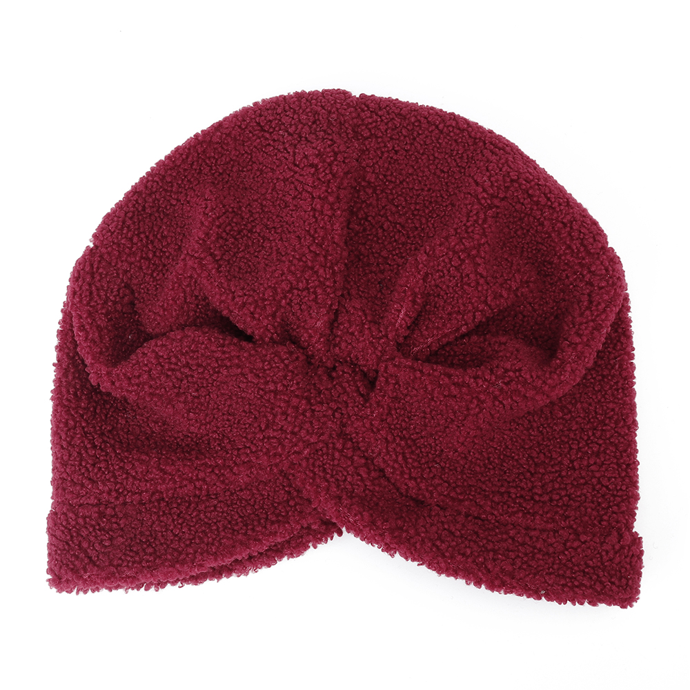 Women-Warm-Teddy-Plush-Hat-Casual-Leisure-Turban-Cap-Nightcap-1367446