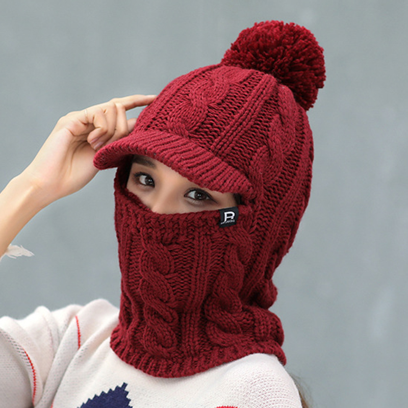 Women-Winter-Outdoor-Warm-Headpiece-Multifunction-Knitted-Hat-Face-Mask-Knit-Cap-1365909