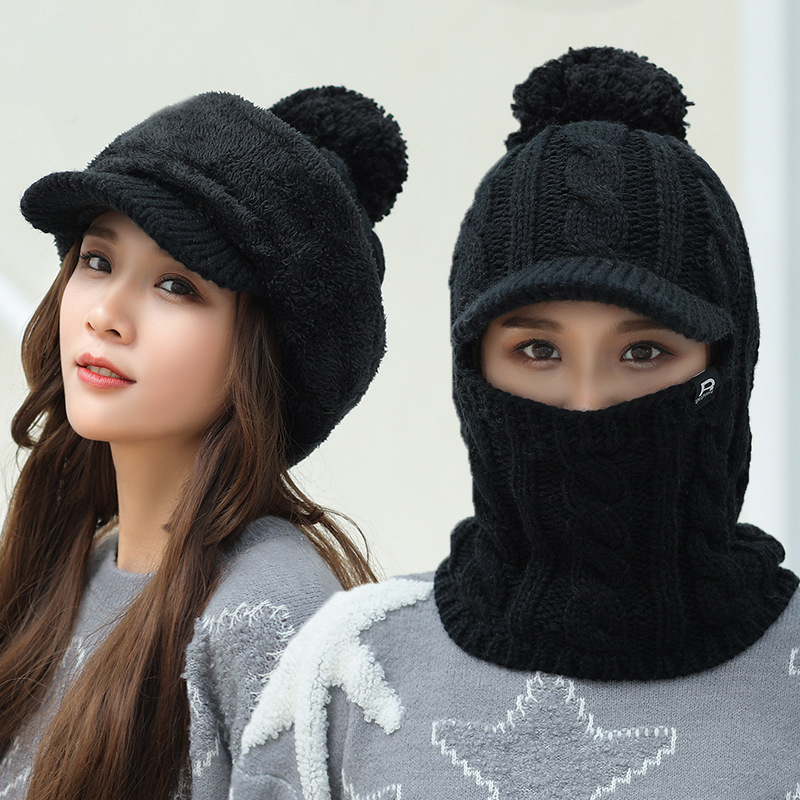 Women-Winter-Outdoor-Warm-Headpiece-Multifunction-Knitted-Hat-Face-Mask-Knit-Cap-1365909