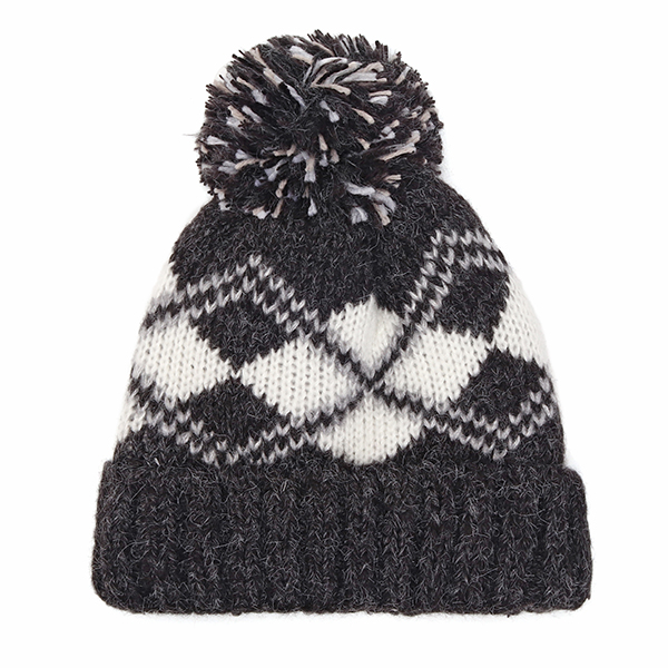 Women-Winter-Plaid-Ski-Knit-Beanie-Hat-Thicken-Windproof-Earmuffs-Skull-Cap-with-Hairball-1238240