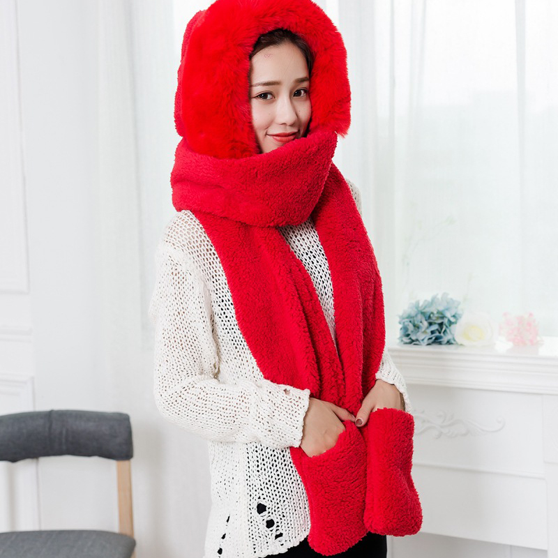 Women-Winter-Plush-Thick-Winter-Beanie-Hat-Scarf-Gloves-Set-Outdoor-Earmuffs-Cap-1382429