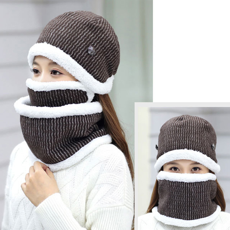 Women-Winter-Thick-Warm-Knitted-Hat-Fleece-Liner-Multipurpose-Face-Mask-Knit-Cap-Scarf-1364113