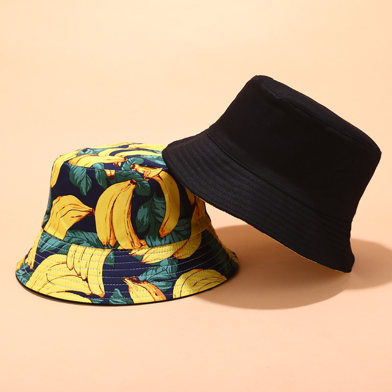 Women-amp-Men-Fruit-Print-And-Black-Two-Sided-Bucket-Hat-1473881