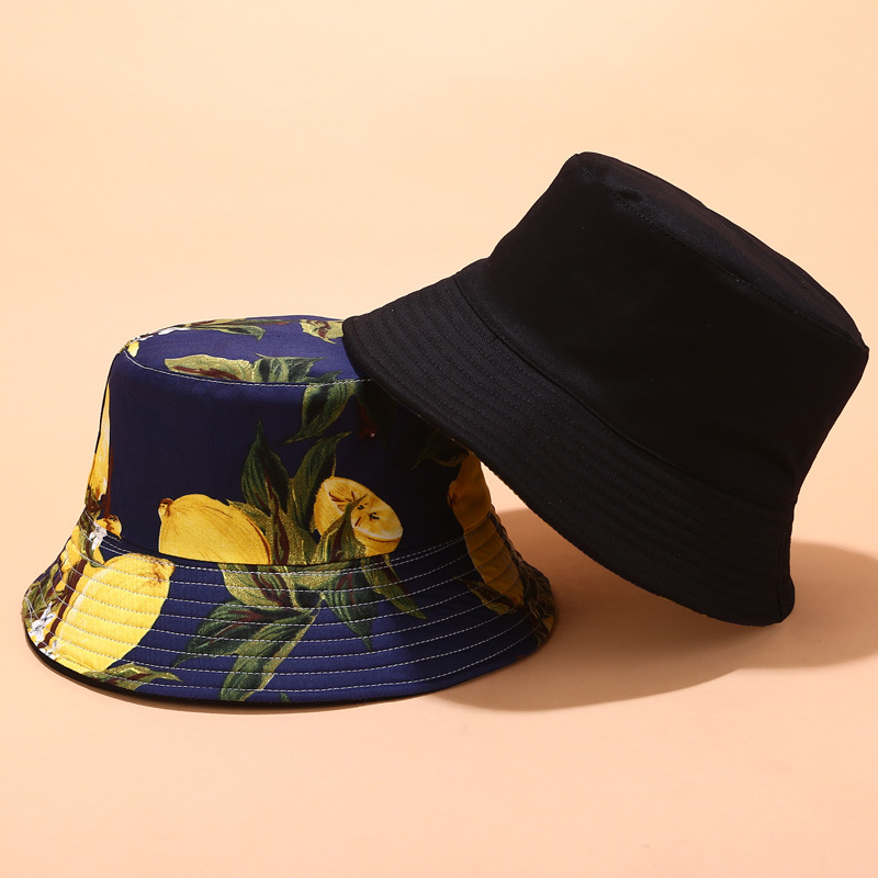 Women-amp-Men-Fruit-Print-And-Black-Two-Sided-Bucket-Hat-1473881