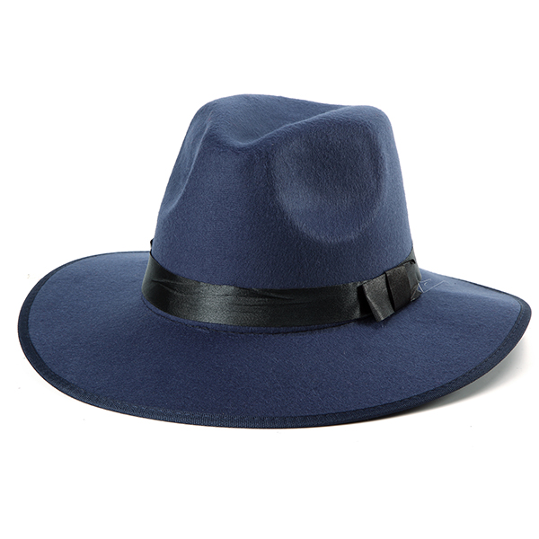 Women-ladies-Cotton-Blend-Jazz-Felt-Fedora-Cap-Wide-Brim-Bowler-Trilby-Panama-Hat-1065256