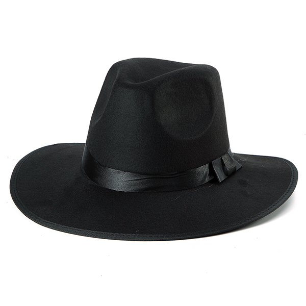 Women-ladies-Cotton-Blend-Jazz-Felt-Fedora-Cap-Wide-Brim-Bowler-Trilby-Panama-Hat-1065256