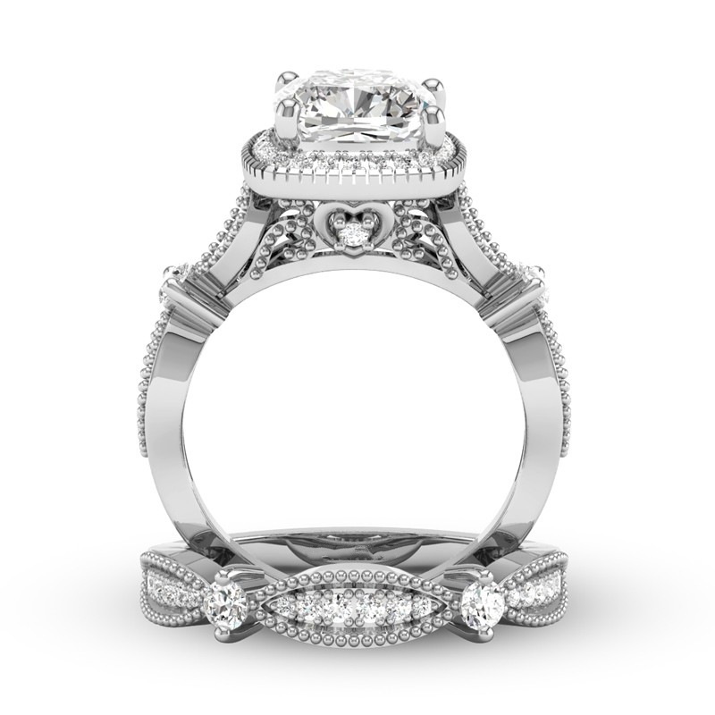 Womens-2Pcs-Trendy-Zircon-Geometric-Leaves-Ring-Set-Full-Rhinestone-Jewelry-Gift-1266751
