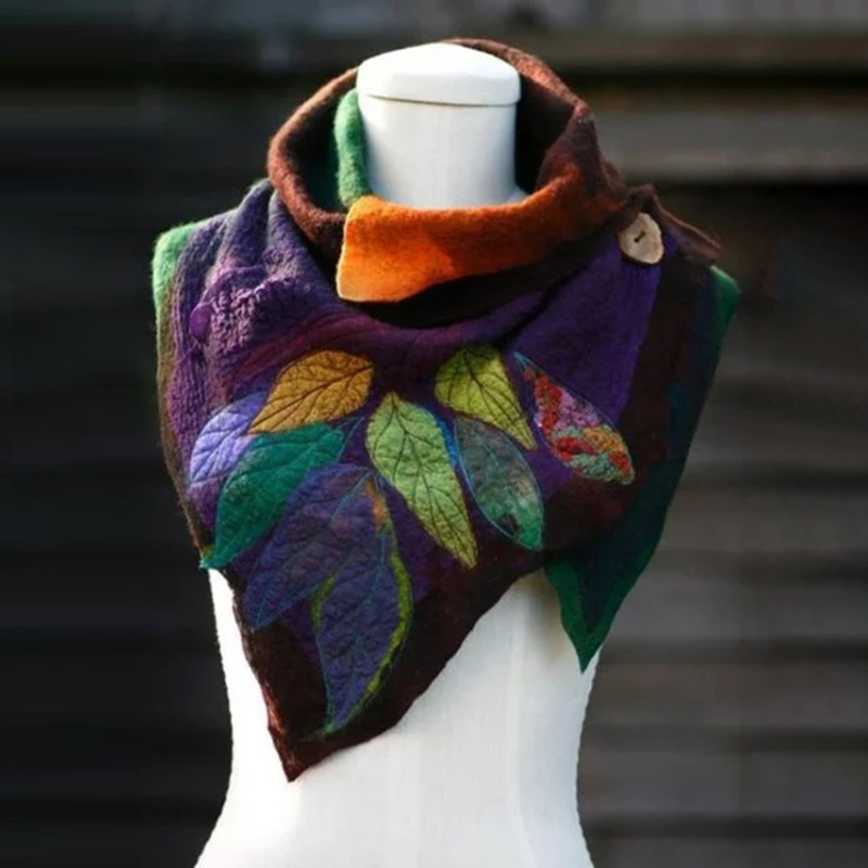 Womens-Casual-Multicolor-Stripes-Round-Neck-Scarves-amp-Shawls-Scarf-1563304