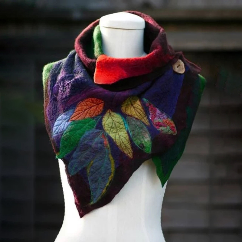 Womens-Casual-Multicolor-Stripes-Round-Neck-Scarves-amp-Shawls-Scarf-1563304