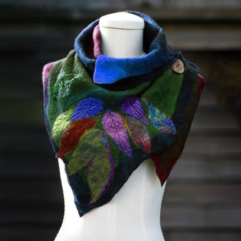 Womens-Casual-Multicolor-Stripes-Round-Neck-Scarves-amp-Shawls-Scarf-1563304