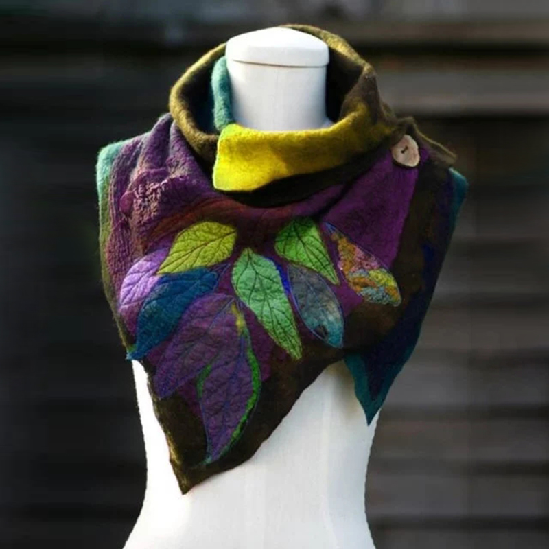 Womens-Casual-Multicolor-Stripes-Round-Neck-Scarves-amp-Shawls-Scarf-1563304