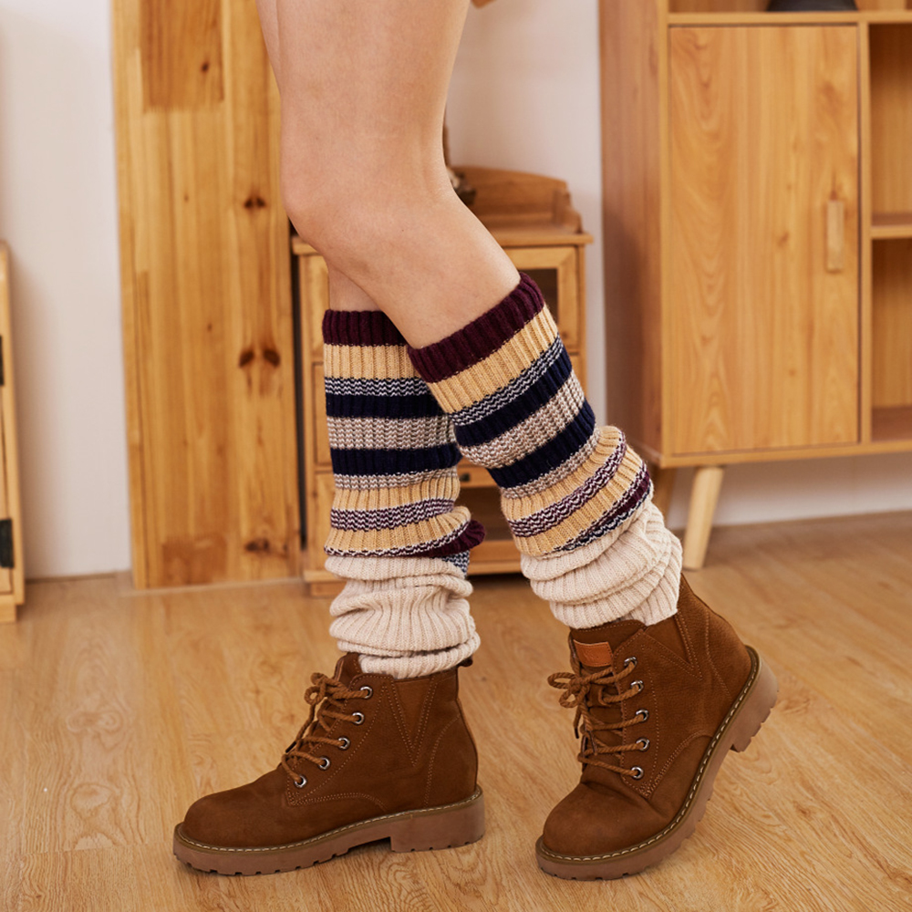Womens-Compression-Socks-Vintage-Color-Striped-Fashion-Sock-1575872