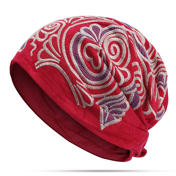 Womens-Ethnic-Vintage-Embroidery-Flowers-Breathable-Beanie-Hat-Casual-Adjustable-Turban-Caps-1265417