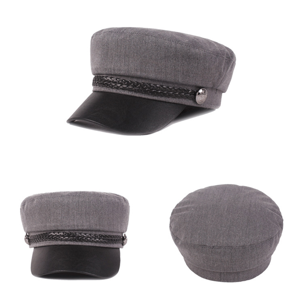 Womens-Leather-Jacket-Navy-Cap-Flat-Hats-Retro-Military-Cap-1527074