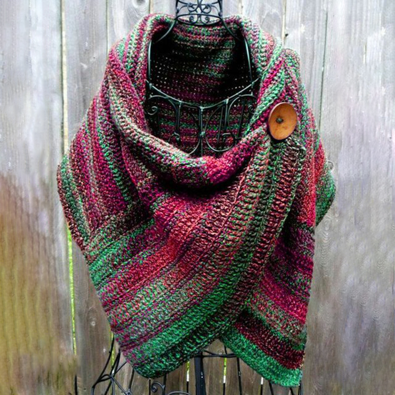 Womens-Scarf-Casual-Multicolor-Stripes-Round-Neck-Scarves-amp-Shawls-1563301