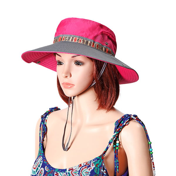 Womens-Summer-Breathable-Fisherman-Hat-Outdoor-Quick-dry-Foldable-Sunshade-Bucket-Hat-1172870