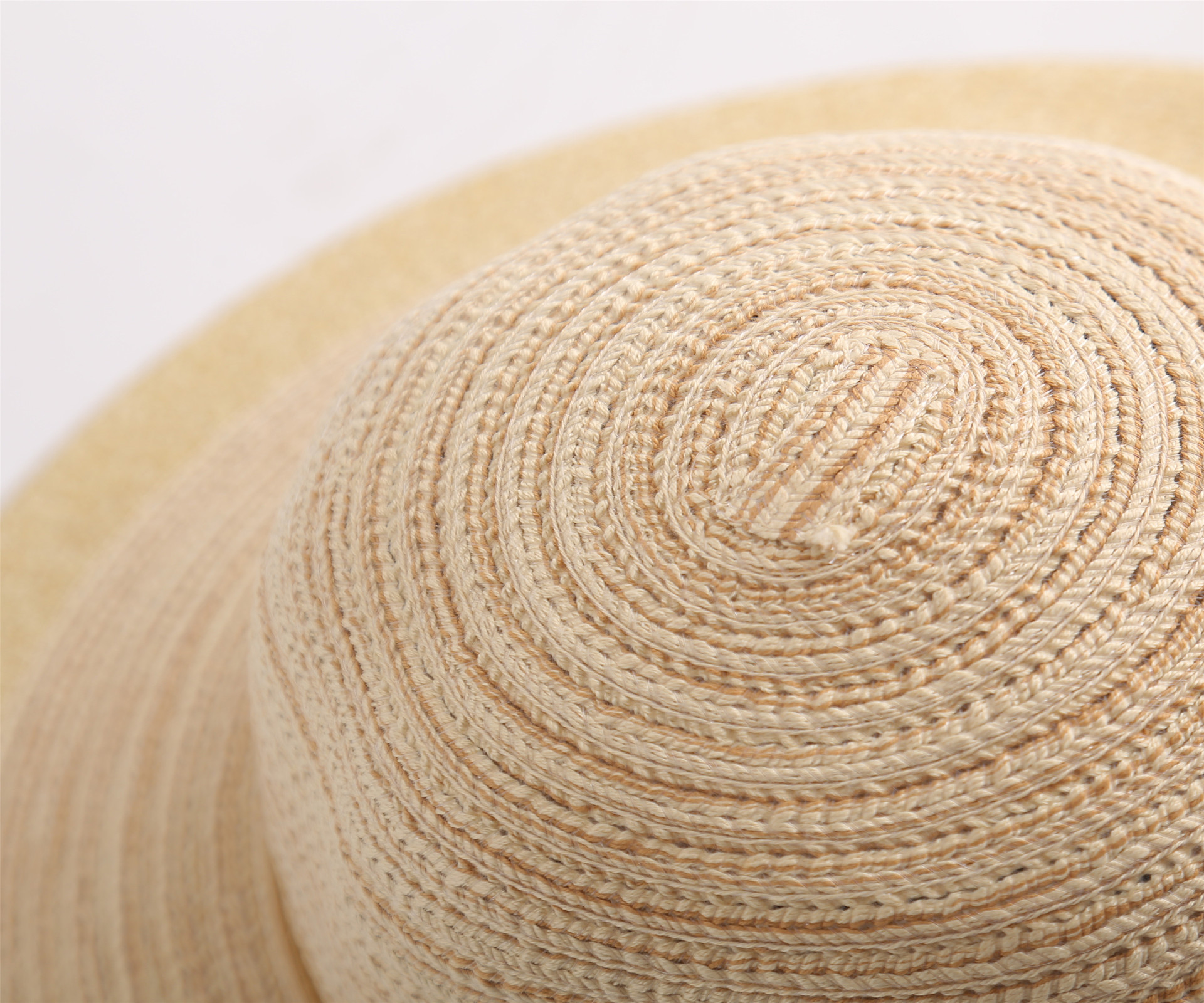Womens-Two-tone-Stitching-Elegant-Seaside-Holiday-Sunshade-Woven-Straw-Hat-1509279
