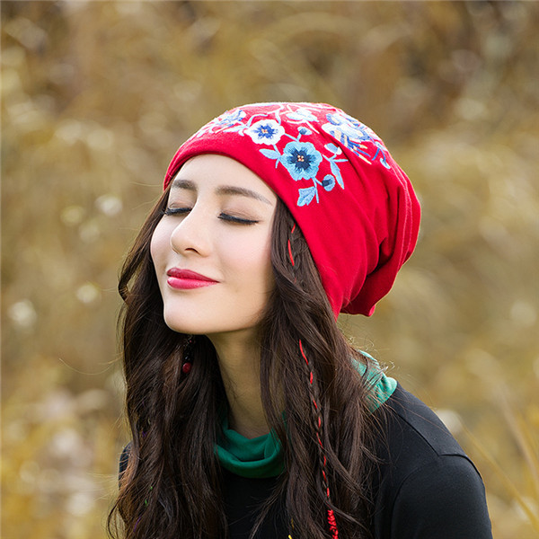 Womens-Vintage-Floral-Embroidered-Beanie-Caps-Fashion-Outdoor-Good-Elastic-Turban-Hat-1207424