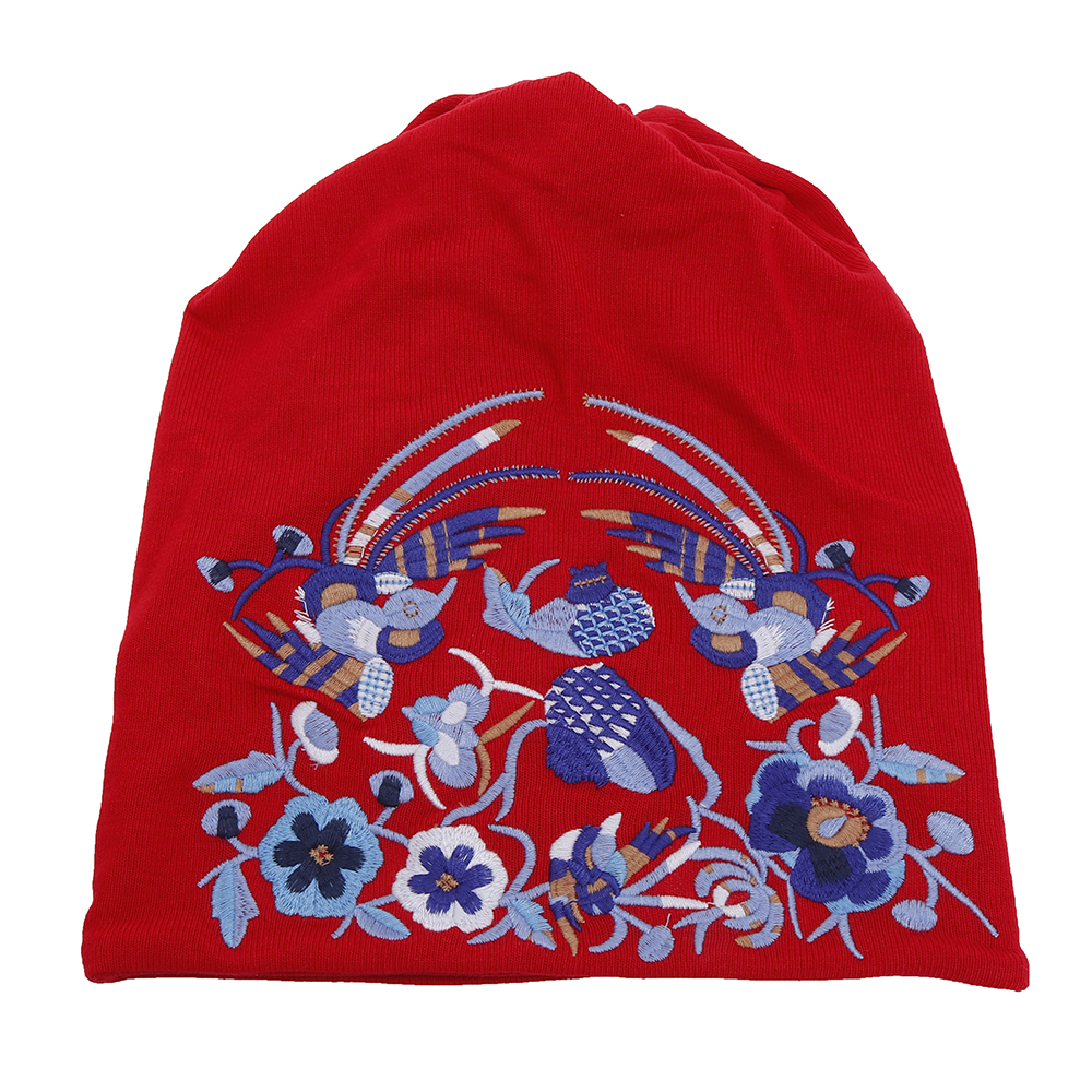 Womens-Vintage-Floral-Embroidered-Beanie-Caps-Fashion-Outdoor-Good-Elastic-Turban-Hat-1207424