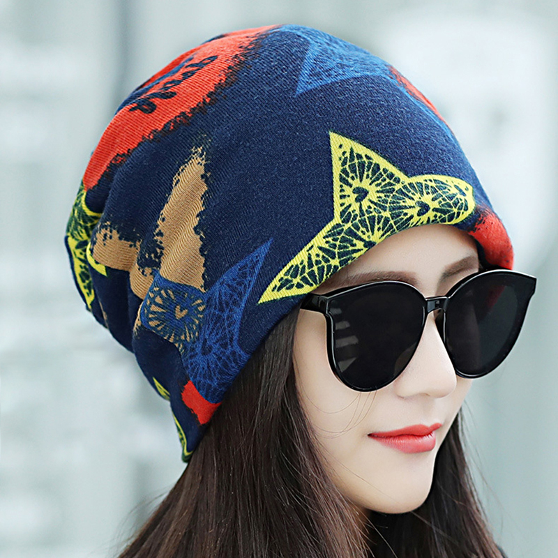 Womens-Winter-Print-Polyester-Beanie-Hat-Outdoor-Earmuffs-Warm-Plus-Size-Chemo-Caps-Soft-1343915