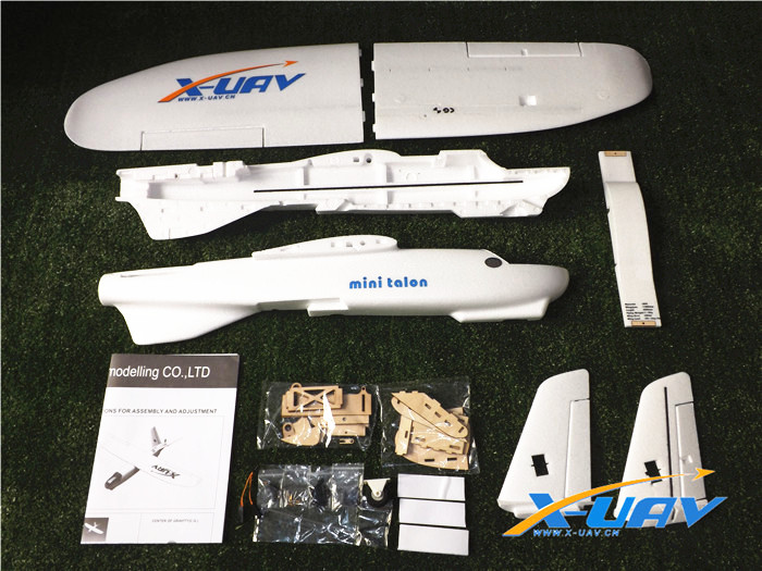 X-uav-Mini-Talon-EPO-1300mm-Wingspan-V-tail-FPV-Plane-Aircraft-Kit-983331