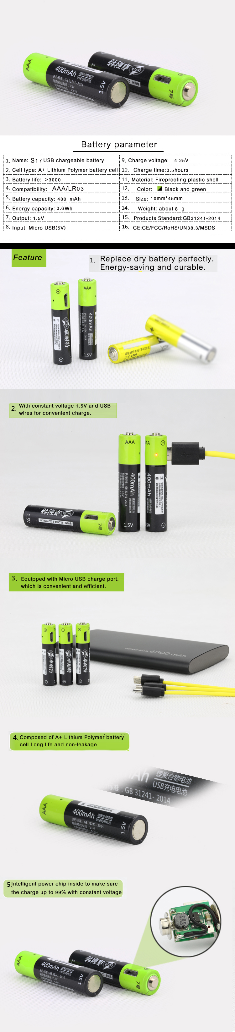 ZNTER-S17-15V-400mAh-USB-Rechargeable-AAA-Lipo-Battery-1070700