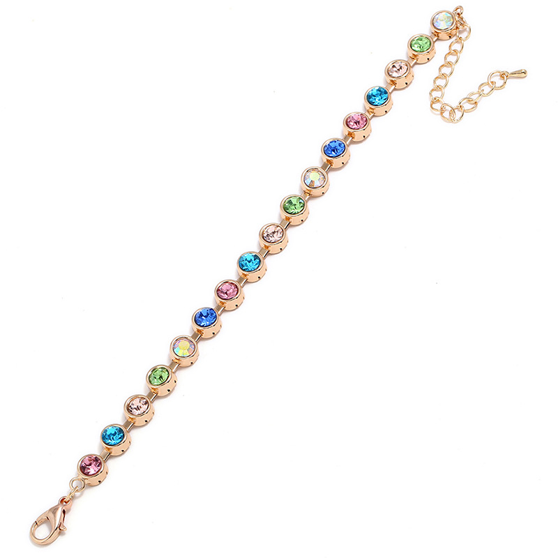Zinc-Alloy-Colorful-Rhinestone-Beads-Bracelet-Classic-Women-Rose-Gold-Bracelet-1279573