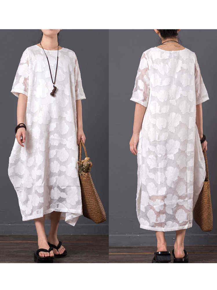 Casual-Women-Solid-Color-Dress-Short-Sleeve-Oversize-Maxi-Dresses-1175975