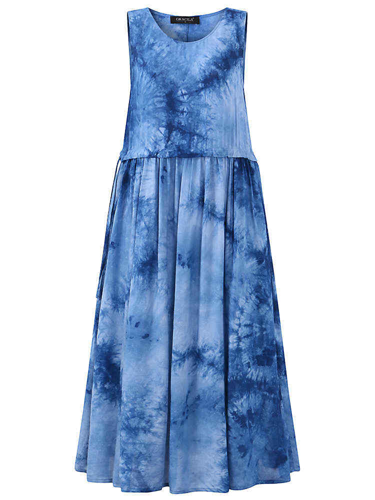 O-NEWE-Sleeveless-Printed-Gradient-Color-O-Neck-Dresses-1183516