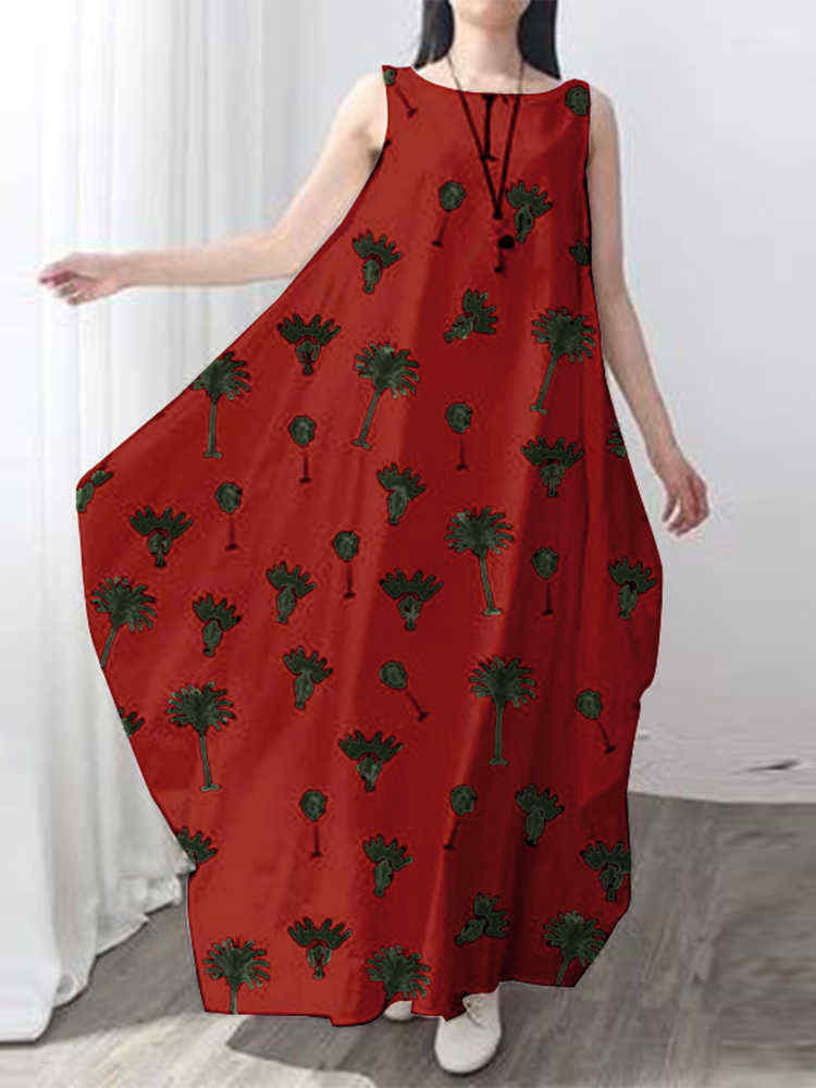 O-neck-Sleeveless-Printed-Women-Baggy-Maxi-Dress-1473061