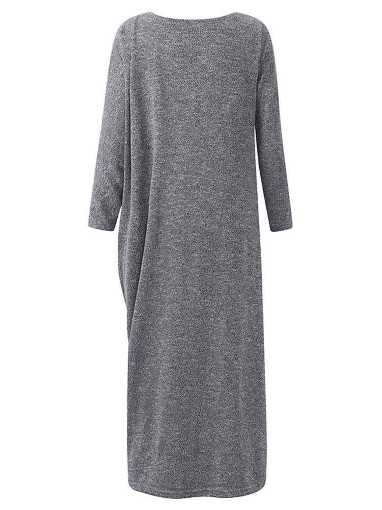 Plus-Size-Casual-Women-Batwing-Sleeve-Dress-1225880