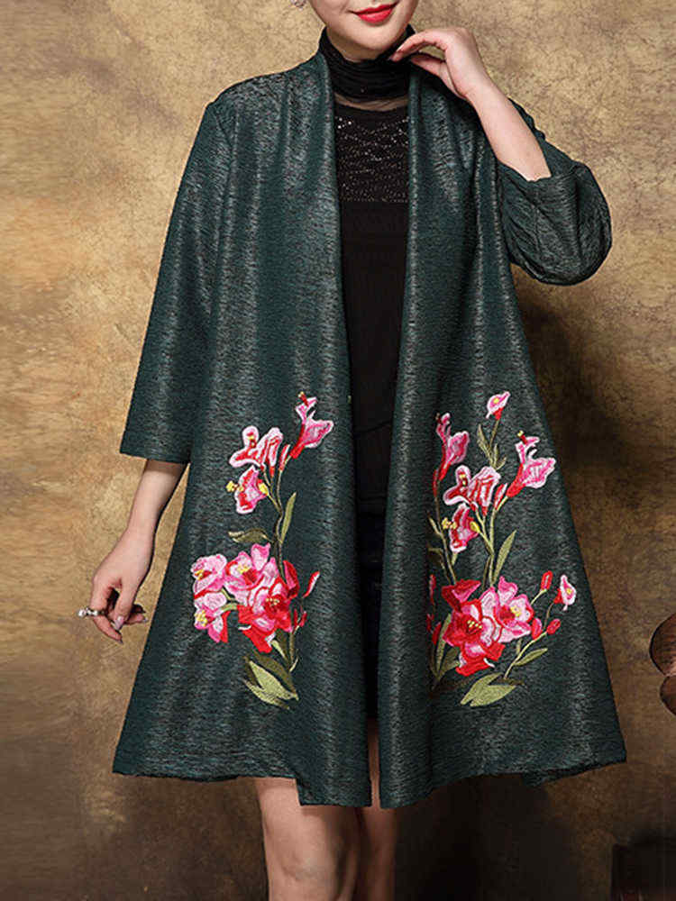 Plus-Size-Elegant-Women-Floral-Embroidery-Cardigans-1229721