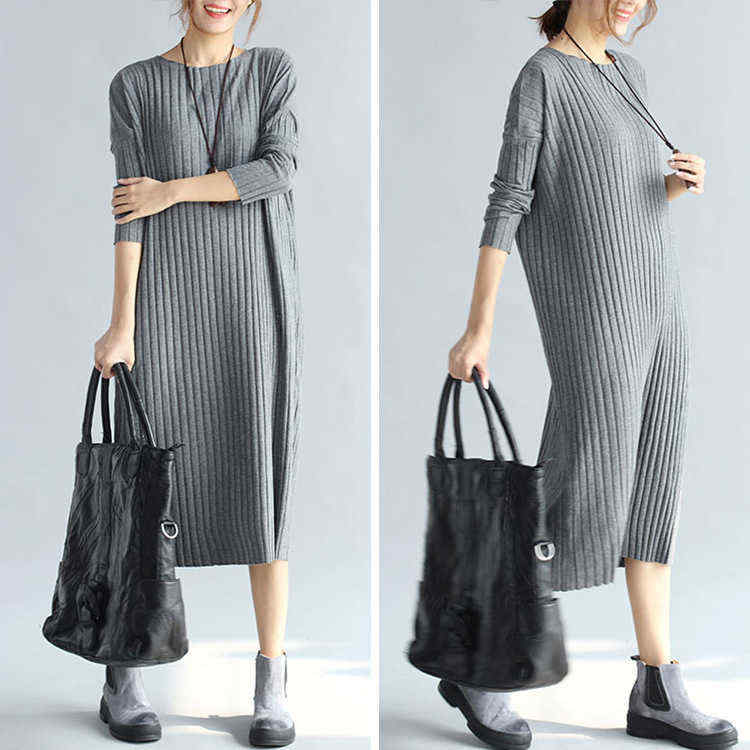 Plus-Size-Elegant-Women-Long-Sleeve-Slim-Dress-Knitted-Cotton-Sexy-Party-Dresses-1186709