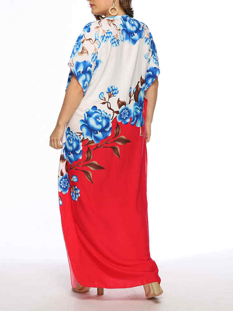 Plus-Size-Floral-Print-Batwing-Sleeve-Boho-Maxi-Dress-1433870