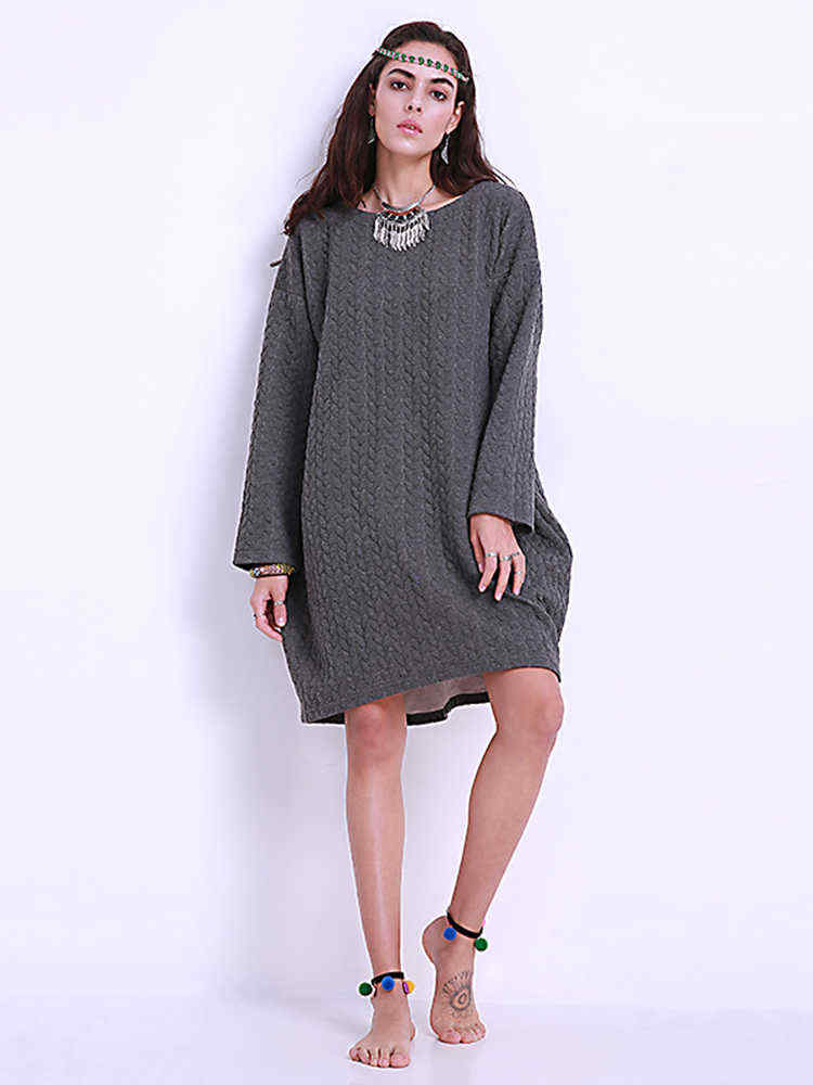 Plus-Size-Loose-Women-Dresses-Pocket-Long-Sleeve-O-neck-Dress-1181512