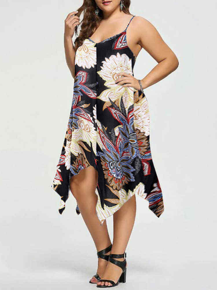 Plus-Size-S-5XL-Casual-Women-Loose-Floral-Print-Irregular-Hem-Strap-Dress-1370364