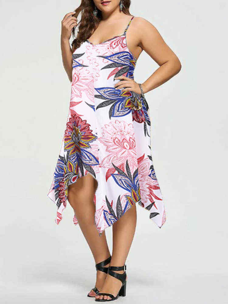 Plus-Size-S-5XL-Casual-Women-Loose-Floral-Print-Irregular-Hem-Strap-Dress-1370364