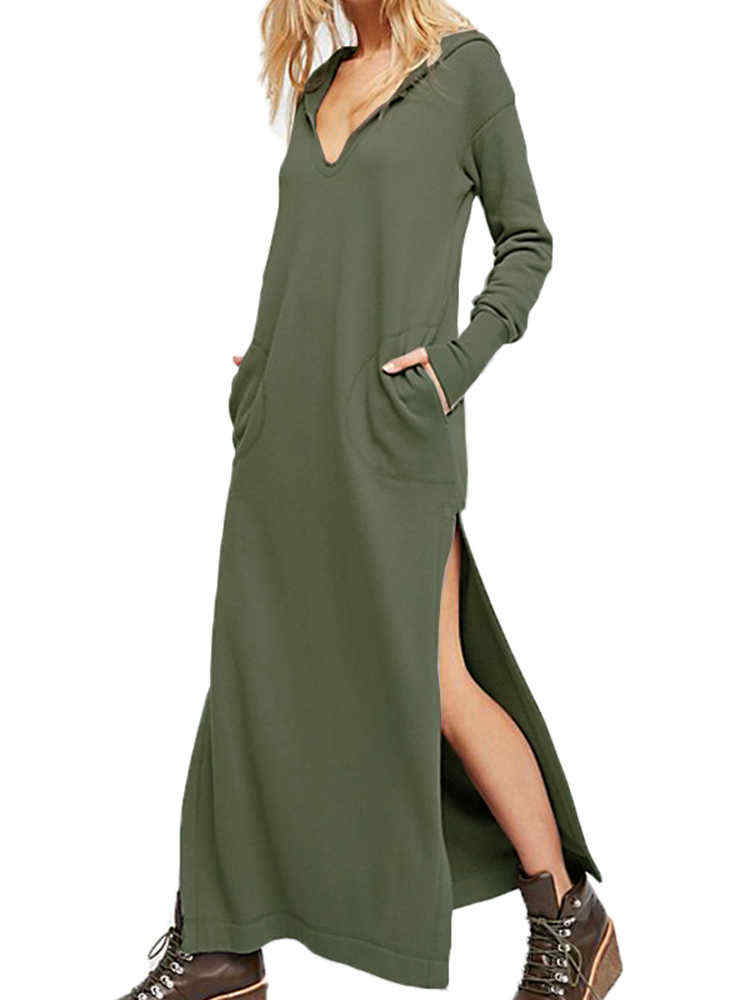 Plus-Size-V-neck-Long-Sleeve-Side-Split-Hooded-Sweatshirt-Dress-for-Women-1368978