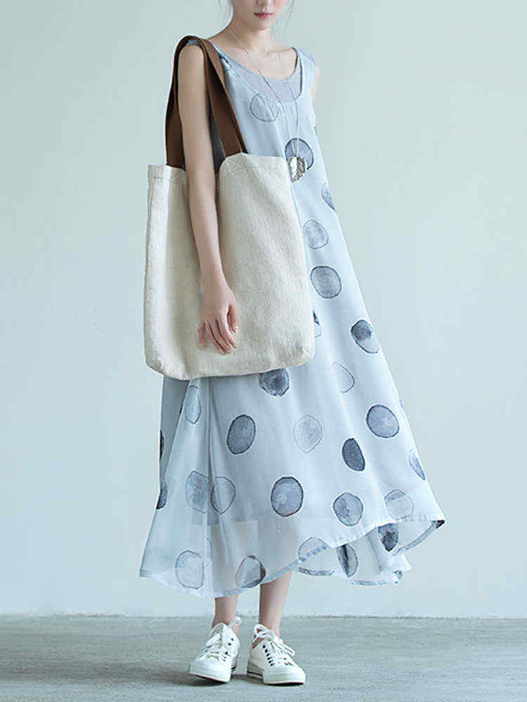 Sleeveless-Polka-Dot-Two-pieces-Maxi-Dress-1297046