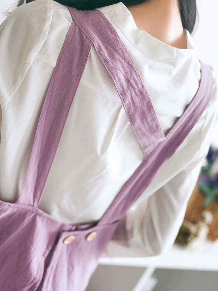 Vintage-Cotton-Linen-Japanese-Style-Pure-Color-Aprons-Dress-with-Pockets-1364913