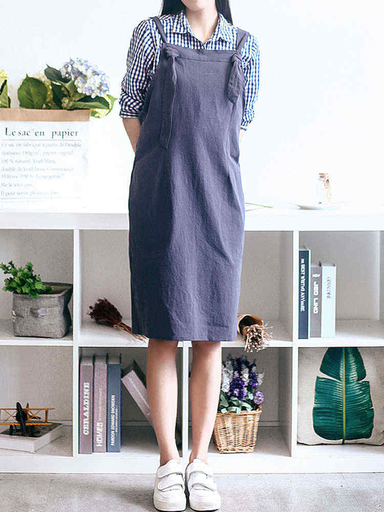 Vintage-Cotton-Linen-Japanese-Style-Pure-Color-Aprons-Dress-with-Pockets-1364913