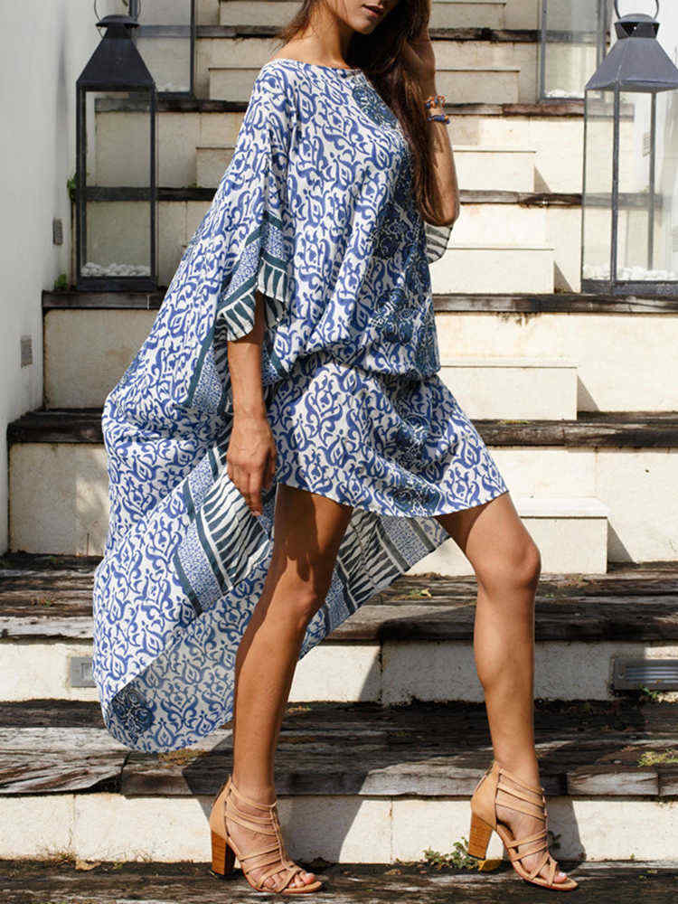 Women-Bohemian-Printed-Bawting-Sleeve-Beach-Dress-1395599