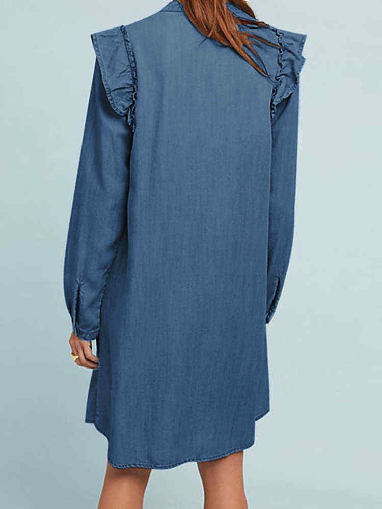 Women-Elegant-Crew-Neck-Ruffles-Long-Sleeve-Dress-1421676