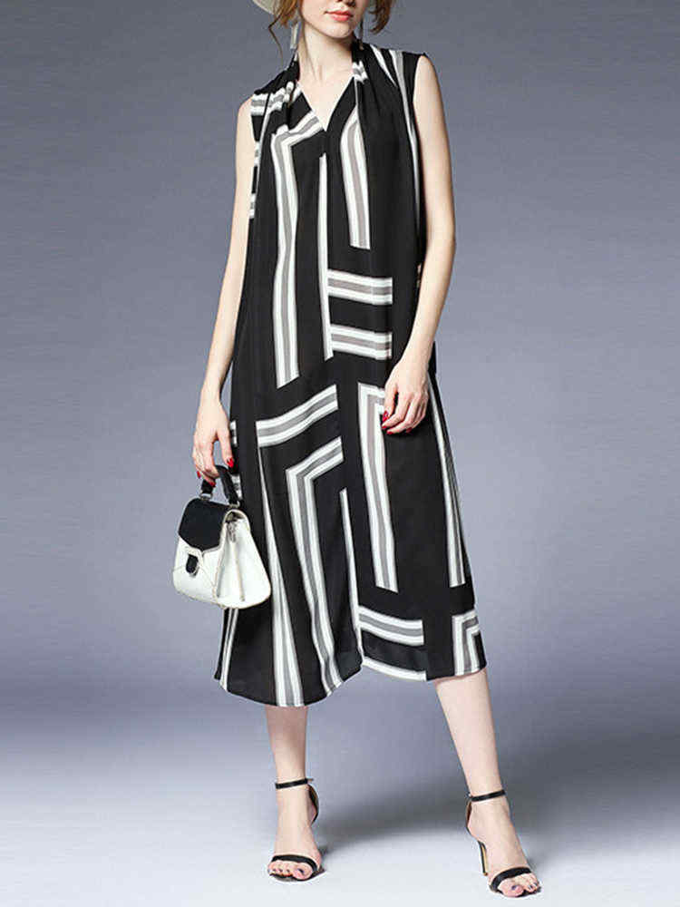 Women-Elegant-Stripe-Sleeveless-Dress-with-Belt-1292864